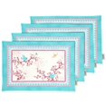 thumbnail image 1 of Vargottam Napperons - Napperon pour Table à Manger, Ensemble de 4 - Serviette en Coton Imprimée et Réversible - Napperons d'Intérieur pour Table de Salle à Manger à la Maison et dans la Cuisine - Oiseaux et Floral (Rose et Bleu), 1 of 5