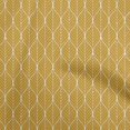 thumbnail image 1 of oneOone Silk Tabby Dark Mustard Fabric Geometric Ogee Craft Projects Decor Fabric Printed by The Yard 42 Inch Wide, 1 of 4