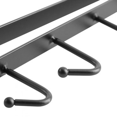 VIFERR Kitchen Storage Rack Cupboard Shelf Hanging Hook Wardrobe Multi-functional Organizer Holder(Black)