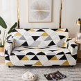 thumbnail image 1 of TFixol Elastic Sofa Slipcover with Free Pillowcase, Durable Polyester Fabric, Fits 90-140cm Single Seats, Multicolor Design, Easy Installation Included, 1 of 6