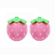 Meitianfacai 2Pcs Jouets en peluche de chien - Jouet interactif pour chiots en forme de fraise pour chiens Dentition, jeu, échafaudage