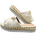 thumbnail image 2 of Mikilon Women Bowknot Beach Summer Slippers Platform Slope Heels Plus Size Shoes, 2 of 7