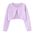 thumbnail image 1 of Dagugfen Toddler Baby Girls Clothes Cardigan Button Ruffle Comfy Casual Sweet Solid Color Cropped Jackets 1.5-14 Years, 1 of 9