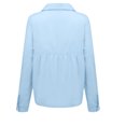 thumbnail image 3 of Gupgi Female  Long Sleeve Shirts, Casual Loose Button-Down Turndown Collar Top Cloth, 3 of 5