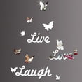 thumbnail image 3 of TIMIFIS Wall Stickers Live Laugh Love Quote Removable Wall Art Stickers Mirror Decal DIY Room Decor D Fall Decorations For HomeFall, 3 of 5