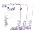 thumbnail image 1 of Inkdotpot 50-Pack Wedding Word Scramble Bridal ShowerGameCards FloralParty Wedding Supplies, 1 of 7
