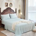 thumbnail image 2 of King Size Bed Sheets Piece Floral Pattern Sheets King Deep Pocket Sheet Grey Lotus, 2 of 7