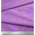 thumbnail image 3 of Soimoi Tissu Georgette Poly Violet, Tissu à Imprimé Floral Labyrinthe et Roses Grandiflora, au Mètre, 52 Pouces de Large, 3 of 6
