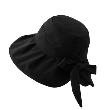 Mchoice Women's Bucket Hat Summer Sun Large Brim Hats Foldable Beach Hat Cotton UPF 50+ Sun Protection Cap