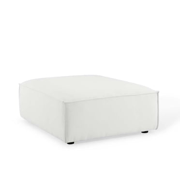 Modway Restore Upholstered Fabric Sectional Sofa Ottoman in White, 41.5 x 35 x 16.5