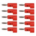 thumbnail image 4 of Banana 10Pcs/Set 4mm Solderless Banana Plug Stackable Open Screw 30V AC-60V DC Maximum 24A for Electronics Industrial Equipment, 4 of 7