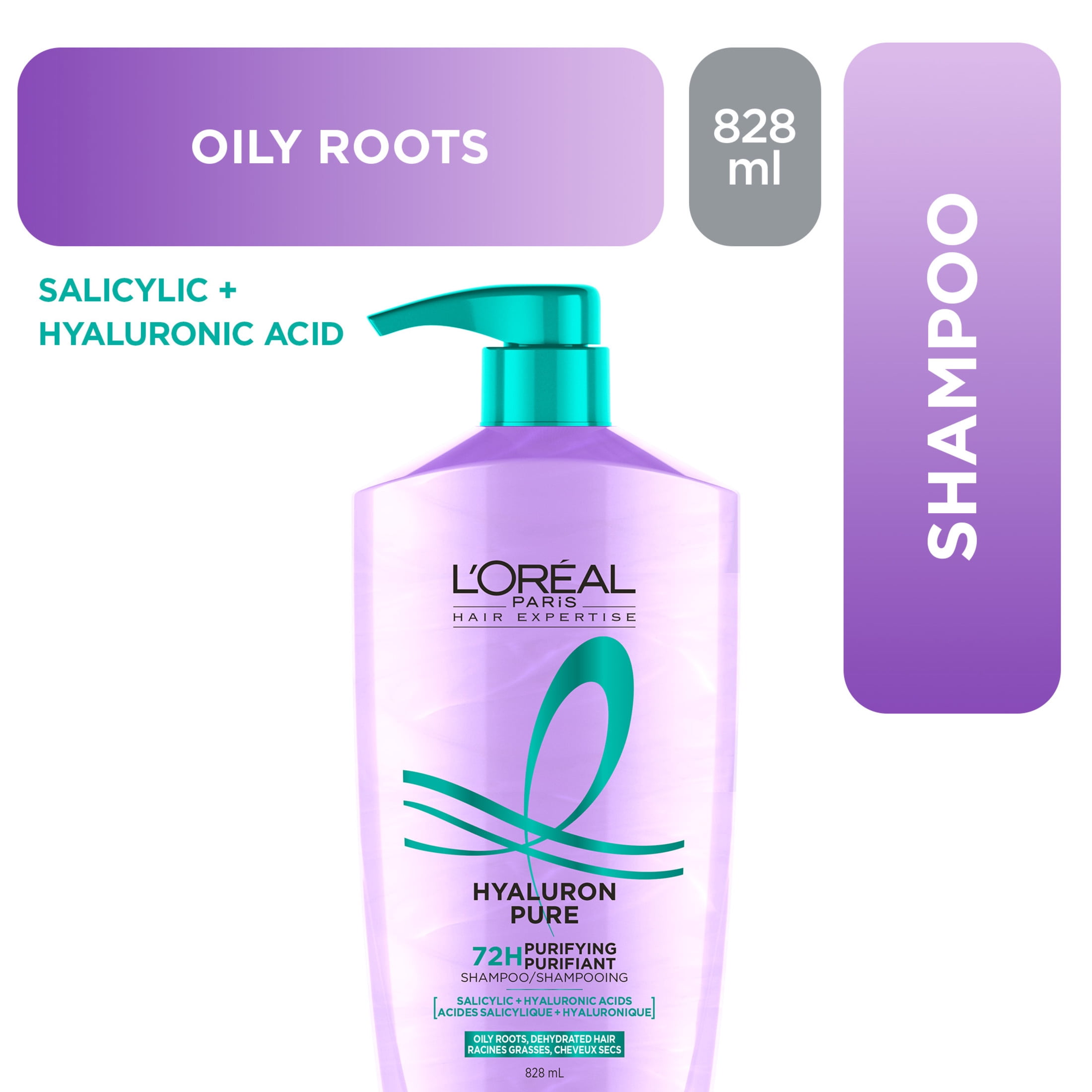 Shampoing L'Oréal Paris Hyaluron Pure Purifiant 828 ml