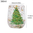 thumbnail image 2 of Festive Glass Coffee Mug Christmas Tree Design 380ml Holiday Milk Cup Unique Seasonal Beverage Container, 2 of 6