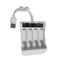 thumbnail image 1 of Xingzhi Plastic AAA/AA Battery Charger Portable Indicator Light Short-circuit Protection USB Interface Electric Toy Charging Adaptor, 1 of 6