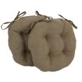 thumbnail image 1 of Coussins de Chaise Ronds Capitonnés en Microsuède Uni de 16 Po (Ensemble de 2), 1 of 1