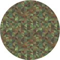 thumbnail image 1 of Ahgly Tapis Rond Lavable en Machine Intérieur Transitionnel Brun Sépia, 6 Pieds Rond, 1 of 7
