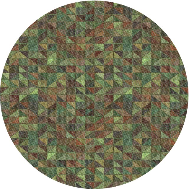 Ahgly Tapis Rond Lavable en Machine Intérieur Transitionnel Brun Sépia, 6 Pieds Rond