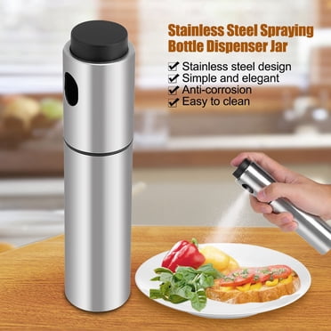 Oil Spraying Bottle Silver Olive Oil Bottle, Oil Sprayer, For Cooking Sauteing For Roasting Baking