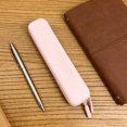 thumbnail image 4 of Pink Student Pencil Pouch Desktop Stationery Organizer Silica Gel 8.86X1.97X0.79 In Ample Storage Space Well Structured Shape Secure Zipper Closure Lightweight Portable, 4 of 7