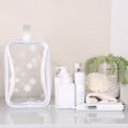 thumbnail image 3 of Toiletry Pouch Waterproof Portable Clear Snowflake Cosmetic Bag Makeup Pouch, 3 of 10