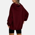 thumbnail image 2 of Besolor Womens Plus Size Hoodies Long Sleeve Drawstring Pullover Tops Casual Loose Fall Winter Hooded Sweatshirts, 2 of 6