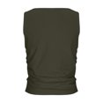 thumbnail image 4 of BVOFAR Womens Crew Neck Sleeveless Tank Tops Side Ruched Slim Fitted Blouses Summer Solid Color Casual T-Shirts 2025, 4 of 5