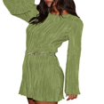 thumbnail image 3 of Ladies‘ Chic Dress with Long Sleeves and  Neckline, 3 of 9