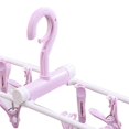thumbnail image 3 of keepw 12 Clip olding Drying Rack Underwear Socks Clip Multi-functional Clothes Rack Hot Sale High Quality Folding Plastic Clothing purple 1Set, 3 of 5