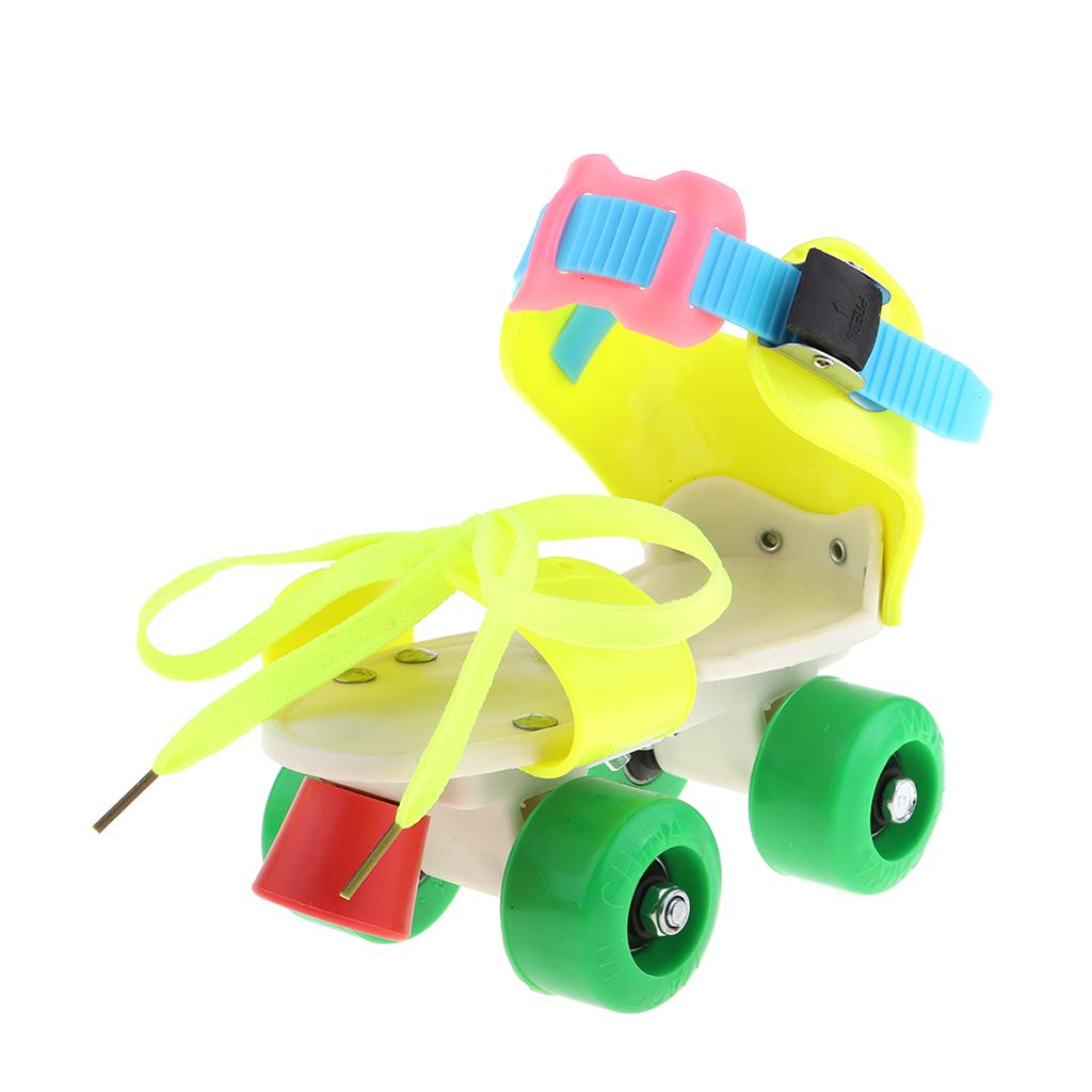Esquirla Children Roller Skates Double Row 4Wheel Skating Shoes Roller Sneaker Adjustable Multi