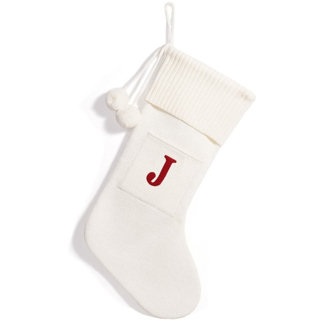 Maoww Knitting Pendant Decorations For Christmas Tree Unique Tree Trin Kets Christmas Alphabet Knitting white J