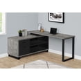 thumbnail image 3 of Monarch Specialties Computer Desk, Home Office, Corner, Storage Drawers, 72"l, L Shape, Work, Laptop, Metal, Laminate, Grey, Black, Contemporary, Modern, 3 of 4
