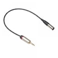 thumbnail image 1 of Audio Cable 3.5mm Male To Mini XLR 3 Pin Male Line Cord For SLR Camera 0.3m, 1 of 4