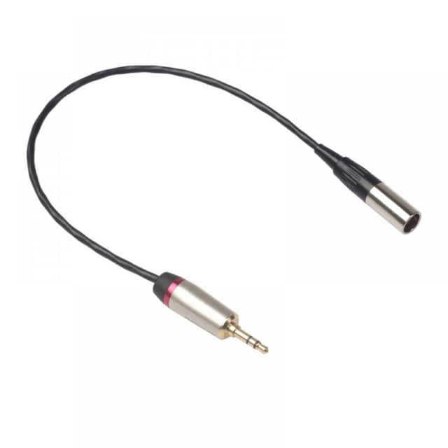Audio Cable 3.5mm Male To Mini XLR 3 Pin Male Line Cord For SLR Camera 0.3m