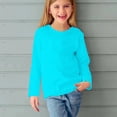 thumbnail image 4 of LOVZFMLL Hauts pour Petites Filles, T-Shirt de Pyjama à Col Rond à Manches Longues, Uni, Essentiel, Confortable, Polyvalent pour Tous les Jours, Superposition, Vêtements d'Automne 4-5 Ans Vêtements pour Filles, 4 of 7