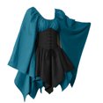 thumbnail image 5 of Gspmoly Robe d'Été, Costumes pour Femmes Gothiques à Manches Longues, Robes Corset à Manches Longues, Robe à Col Rond Longueur Genou, Robes de Cocktail, Offres Prime, 5 of 5