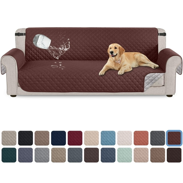 CHOK 100% Waterproof Sofa Cover Non Slip Couch Cover Machine Washable Slipcover Leakproof Furniture Protector for Dogs Kids Pets Dark Gray Sofa