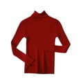 thumbnail image 5 of Yuyuzo Sweaters for Women Long Sleeve Turtlenecks Ribbed Knit Comfy Slim Fitted Basic Pullover Tops, 5 of 5