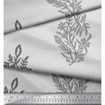 thumbnail image 3 of Soimoi Poly Georgette Fabric Leaves & Floral Block Fabric Prints by Yard 52 Inch Wide, 3 of 3