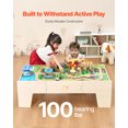thumbnail image 4 of VEVOR Table de Train 62 Pcs Table d'Activités en Bois pour Enfants avec Grand Tiroir de Rangement, 4 of 9