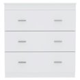 thumbnail image 1 of TUHOME Classic Three Drawer Dresser  Engineered Wood Dressers in  White, 1 of 7