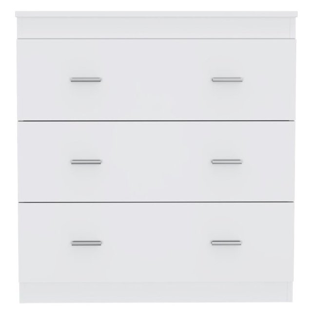 TUHOME Classic Three Drawer Dresser Engineered Wood Dressers in White