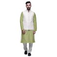 thumbnail image 1 of Atasi Kurta Pyjama pour Homme Veste Col Mandarin Indien Imprimé Ensemble de Tenue Ethnique, 1 of 5