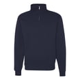 thumbnail image 1 of Jerzees Mens NuBlend Quarter Zip Cadet Collar Sweatshirt, M, J Navy, 1 of 3