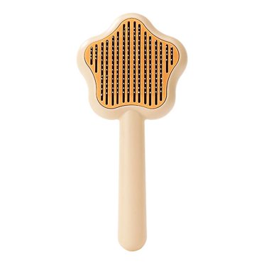 Star Shape Dog Cat Grooming Brush Pet Floating Hair Removal Massage Needle Comb with Self Cleaning B