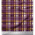 thumbnail image 1 of Soimoi Georgette Viscose Fabric Plaid Check Printed Craft Fabric by the Yard 42 Inch Wide, 1 of 3