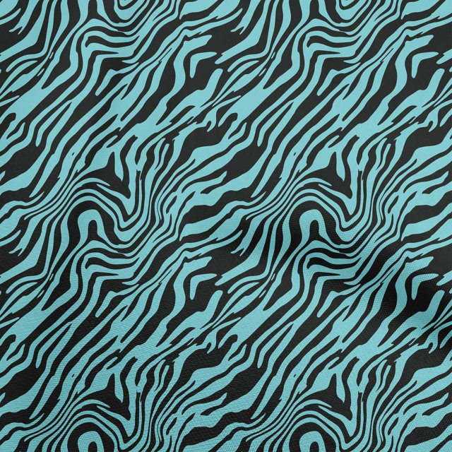 oneOone Silk Tabby Turquoise Blue Fabric Animal Skin Sewing Craft Projects Fabric Prints By Yard 42 Inch Wide