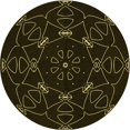 thumbnail image 1 of Ahgly Tapis Rond Lavable en Machine Intérieur Transitionnel Noir Nuit, 4 Pieds Rond, 1 of 7