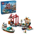 thumbnail image 1 of LEGO City Seaside Harbor with Cargo Ship Toy Building Set for Kids Ages 8 and up, 60422, 1 of 6