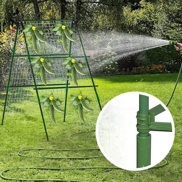 Adjustable Garden Support Frame - Foldable A-Frame Trellis for