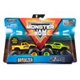 thumbnail image 1 of Monster Jam, Official Brodozer vs. Gas Monkey Die-Cast Monster Trucks, 1:64 Scale, 2 Pack, 1 of 5